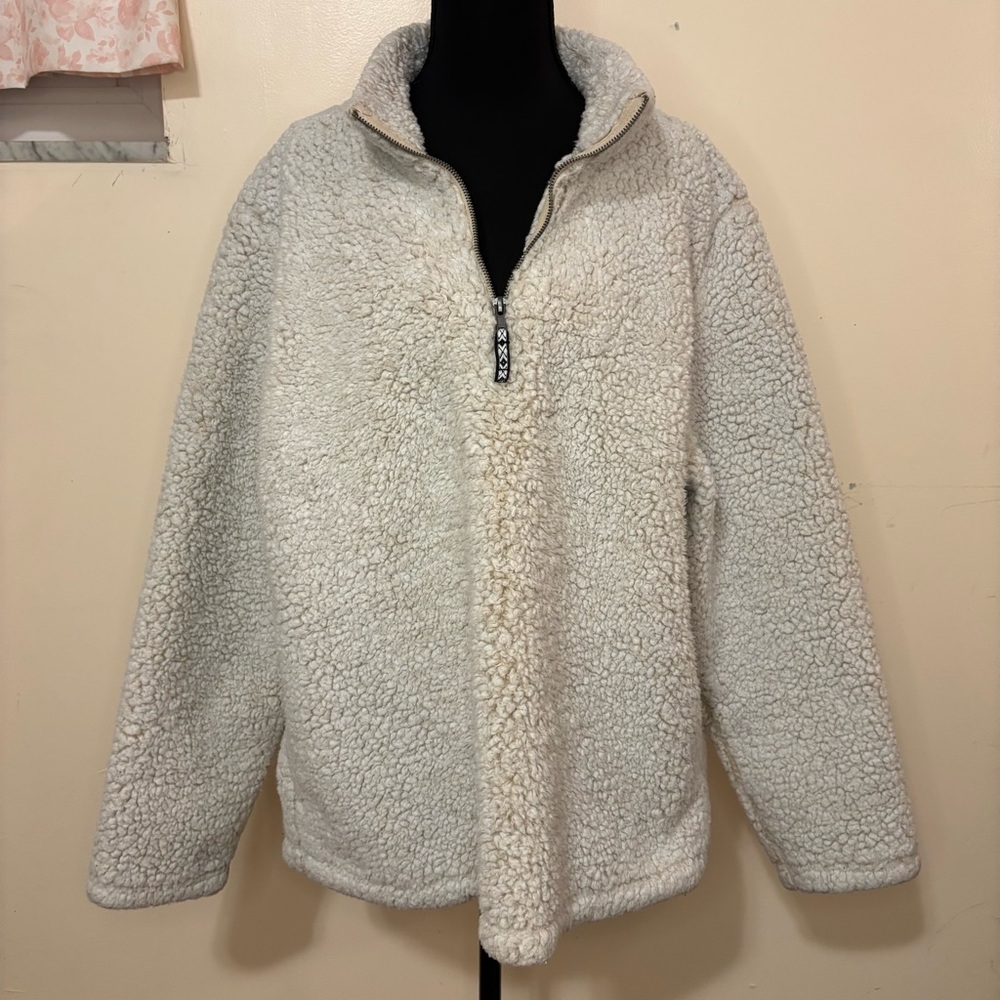 Emily & Me Cozy Sherpa Fleece Quarter-Zip Pullover – Size 1X/XL